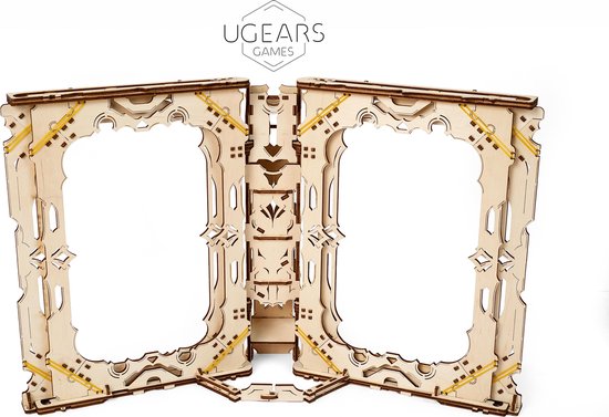 Ugears Houten Modelbouw Game Master Scherm met Dobbeltoren - Bruin