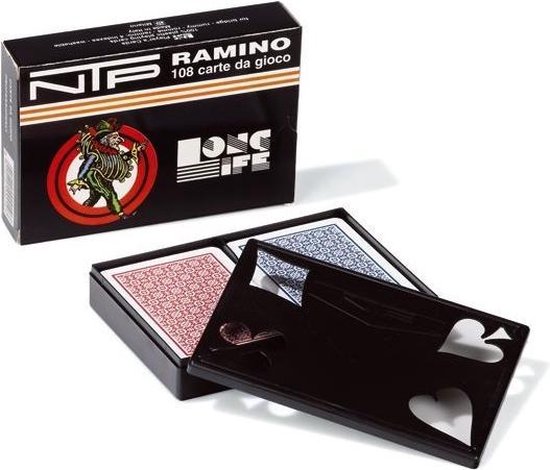 Dal Negro speelkaarten Ramino karton/blauw 2-delig - Rood