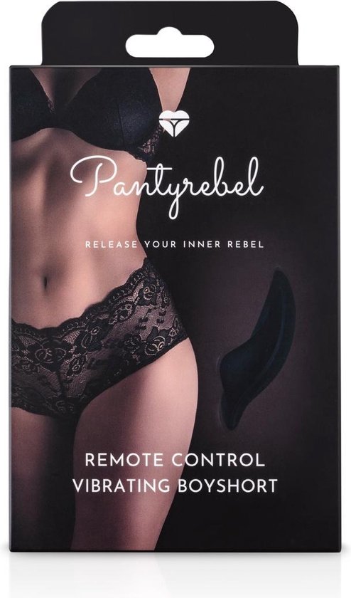 Pantyrebel Vibrerende BoyShort - Zwart