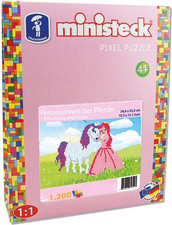 Ministeck Prinses met paard XL 1300-delig - Roze