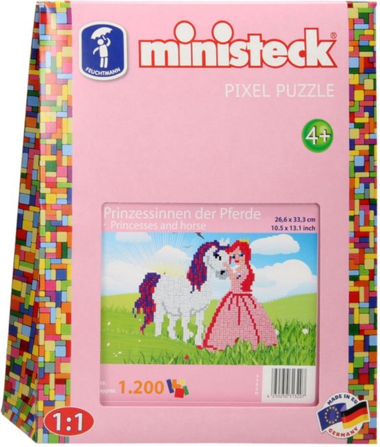 Ministeck Prinses met paard XL 1300-delig - Roze