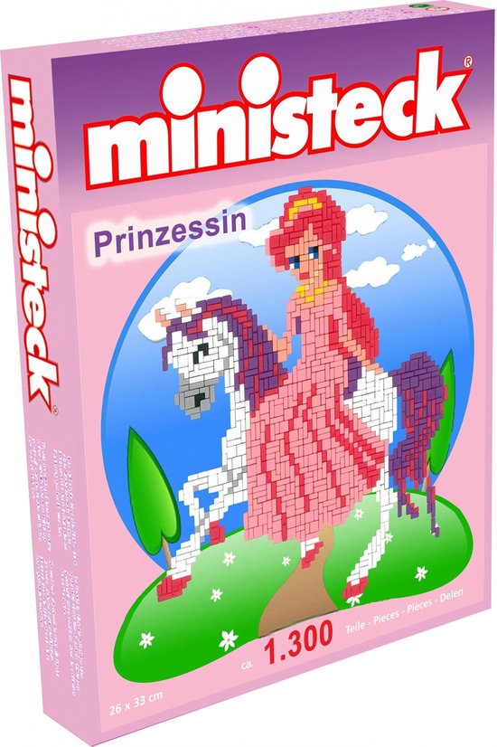 Ministeck Prinses met paard XL 1300-delig - Roze