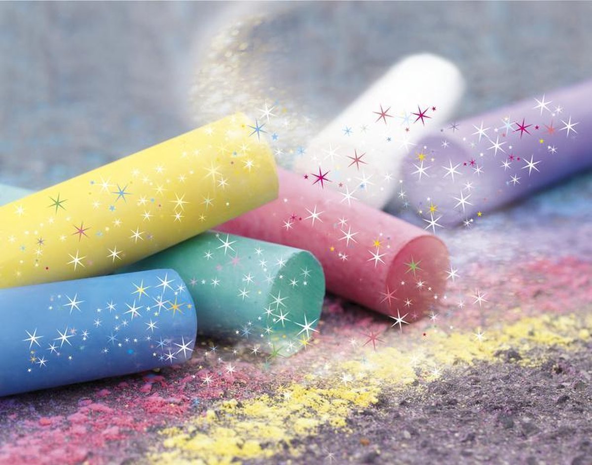 Eberhard Faber Stoepkrijt glitter 20 stuks in emmer