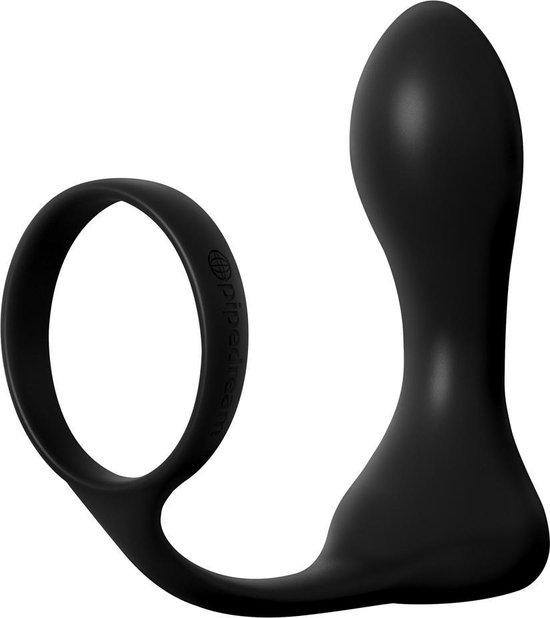 Anal Fantasy Ass-Gasm Pro - Vibrerende Cockring Met Plug - Zwart