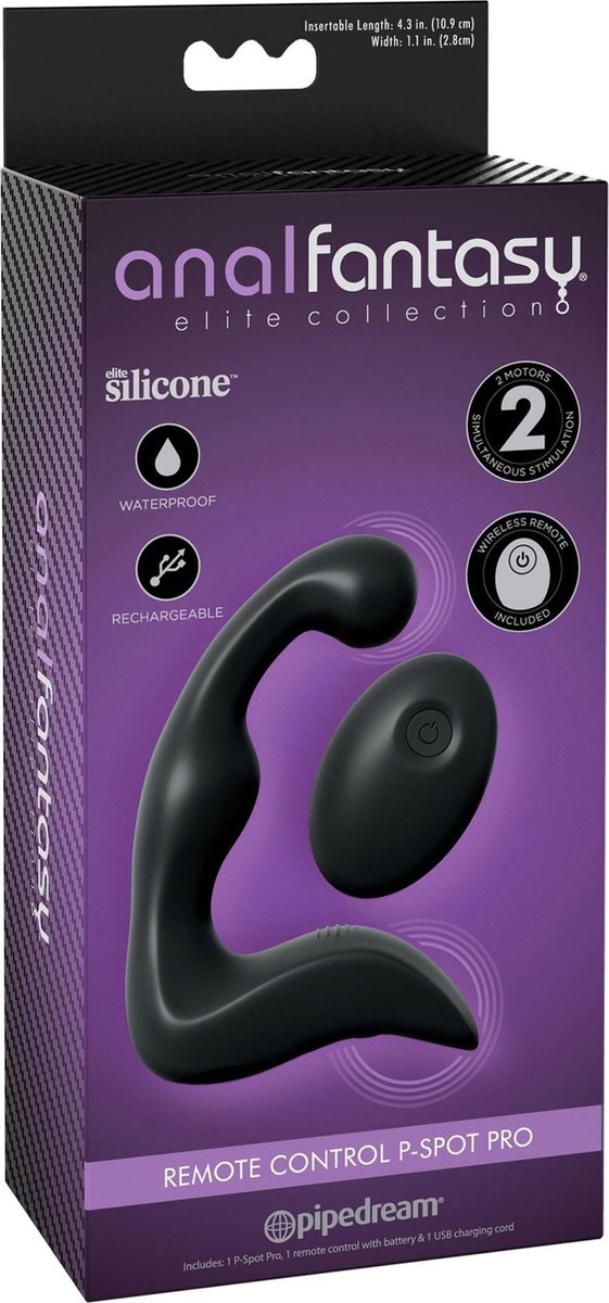 Anal Fantasy Remote Control P-Spot Pro - Prostaatvibrator - Zwart
