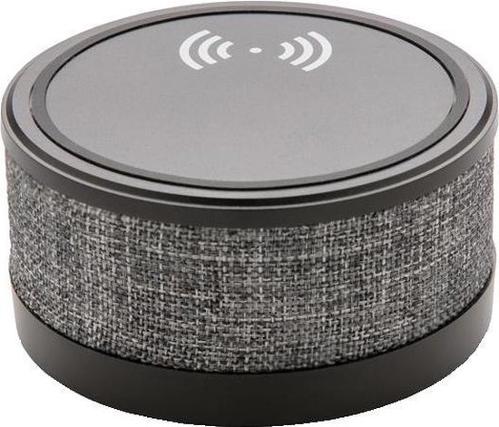 XD Collection speaker/oplader 2-in-1 8 cm ABS/grijs 2-delig - Zwart