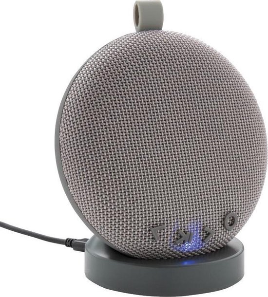 XD Collection speaker met oplaadstation bluetooth 15 cm - Grijs