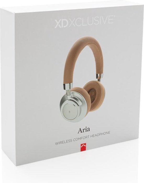 XD Xclusive koptelefoon Aria bluetooth PU/alu bruin/wit 3-delig