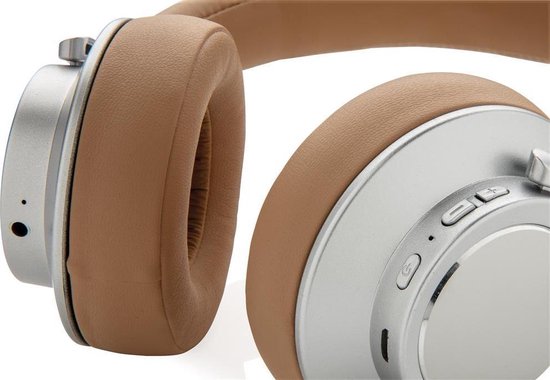 XD Xclusive koptelefoon Aria bluetooth PU/alu bruin/wit 3-delig