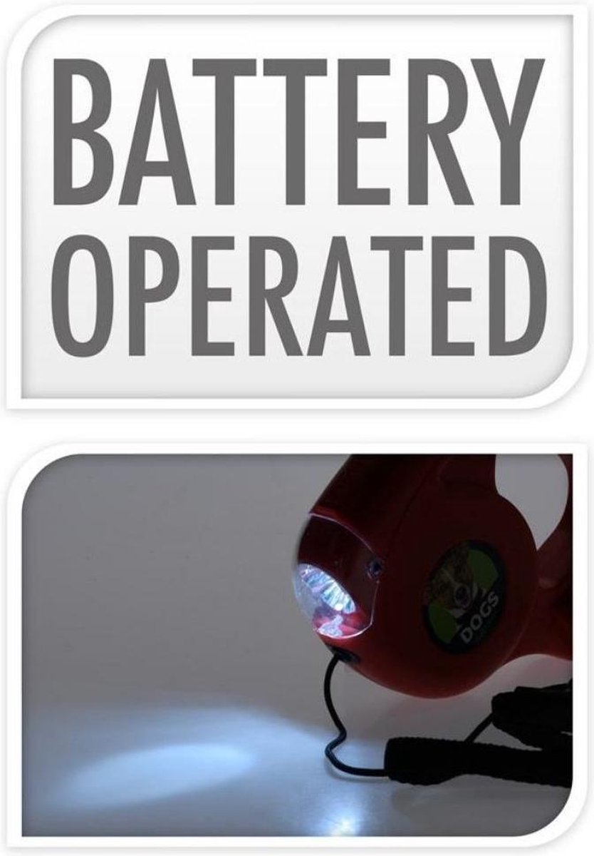 Orange85 Hondenriem met verlichting en poepzakjes - Rood