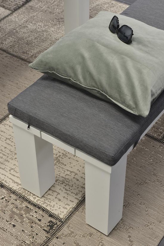 Garden Impressions Plaza lounge tuinbank 115,5x43xH40 cm - mat wit