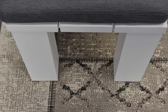 Garden Impressions Plaza lounge tuinbank 115,5x43xH40 cm - mat wit