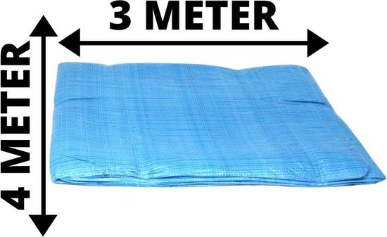 Orange85 Zeildoek Afdekzeil Waterdicht 3 x 4 meter - Blauw