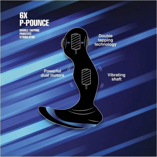 Alpha-Pro P-Pounce Pulserende Prostaat Vibrator - Zwart