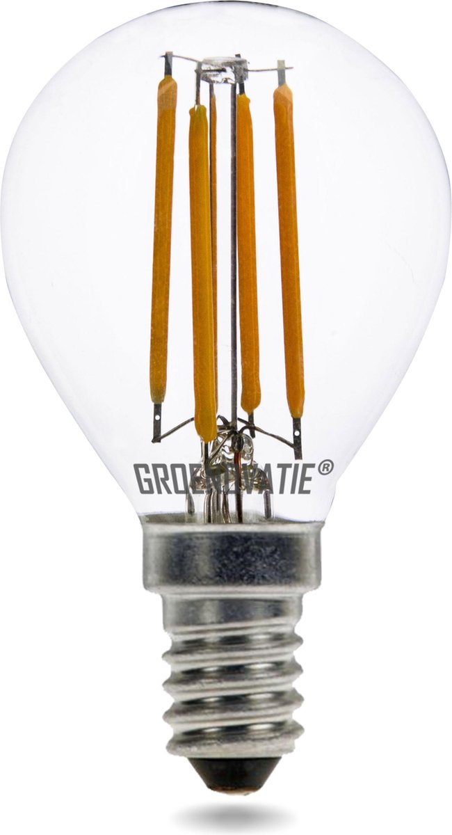 Groenovatie E14 LED Filament Kogellamp 4W Extra Warm Dimbaar - Wit