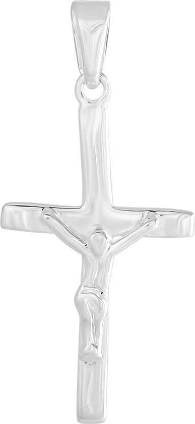 Lucardi Zilveren heren hanger kruis Corpus - Silver