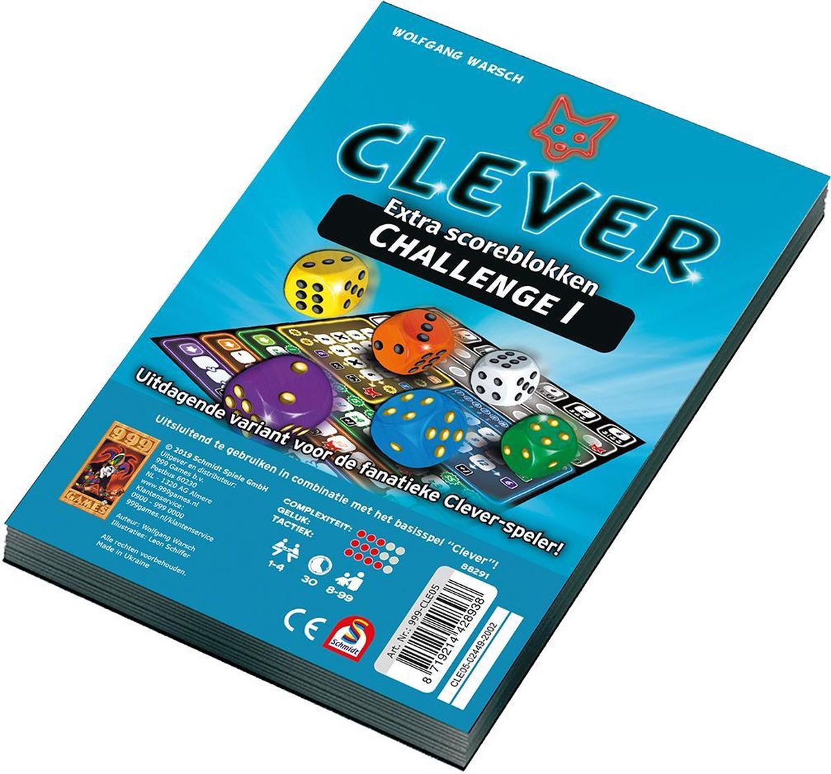 999Games 999 Games dobbelspel Clever Challenge Scoreblok