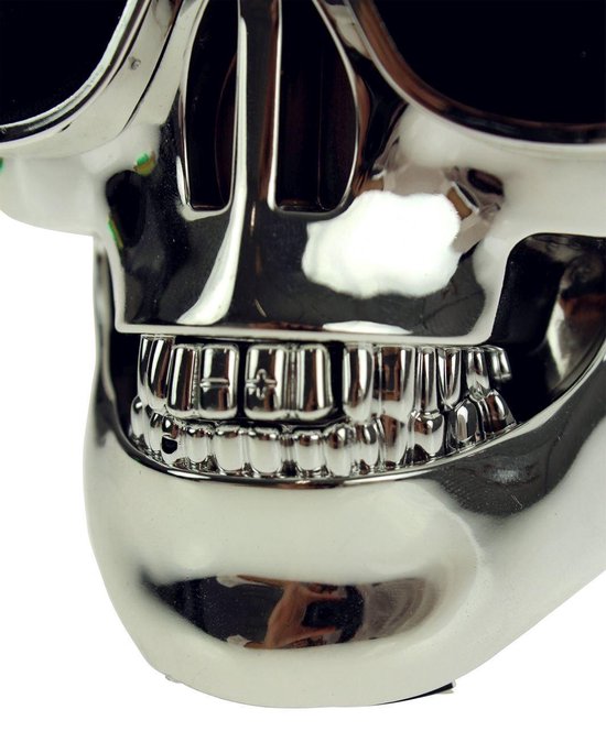 United Entertainment speaker Skull bluetooth 13 cm staal zilver - Silver