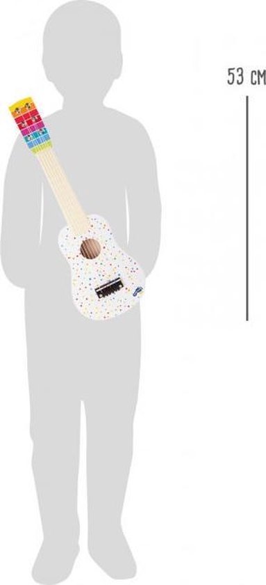 Small Foot gitaar hout 53 x 17 x 5,5 cm - Wit