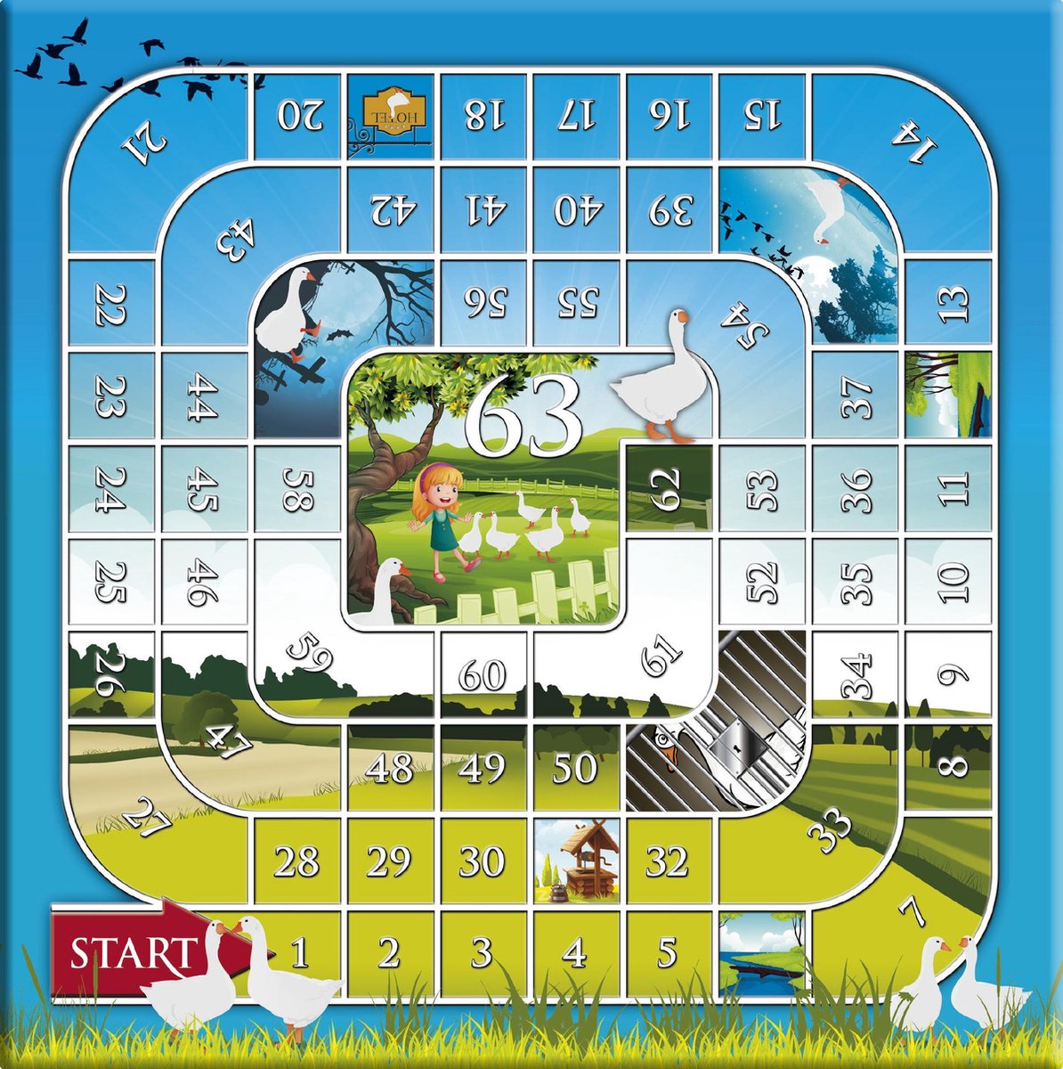 Clown Reis Ganzenbord