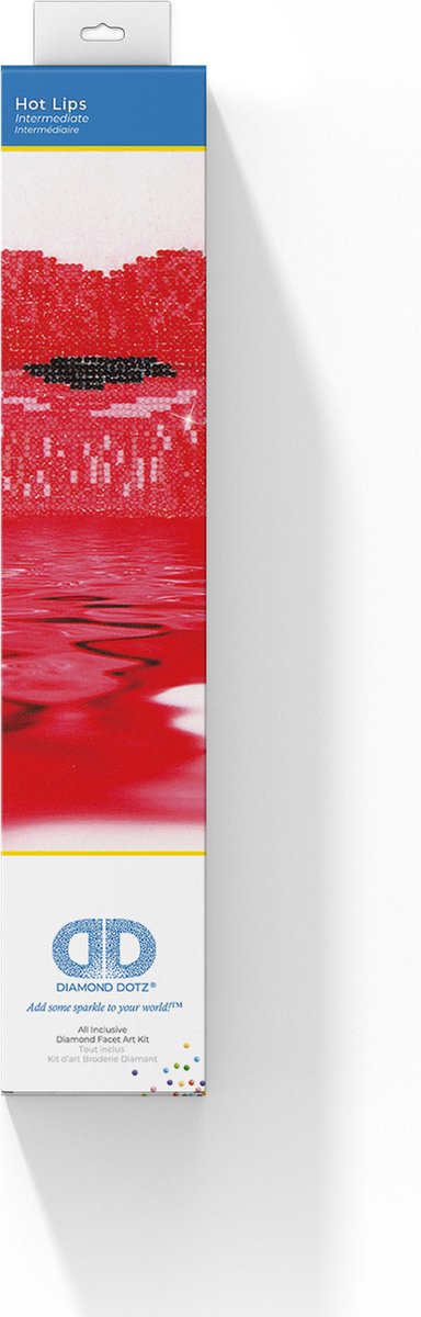 Diamond Dotz Hot Lips : 30x30 cm - Rood