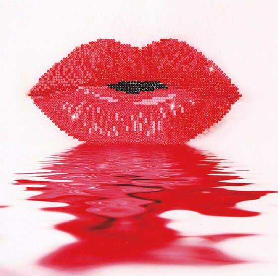 Diamond Dotz Hot Lips : 30x30 cm - Rood