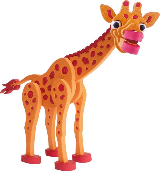 Toi-Toys 3D puzzel giraffe junior 31,5 cm foam 104-delig - Oranje