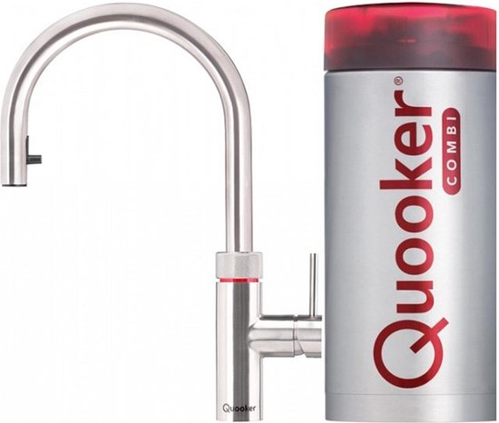 Quooker Flex RVS met COMBI boiler 3-in-1 kokend water kraan