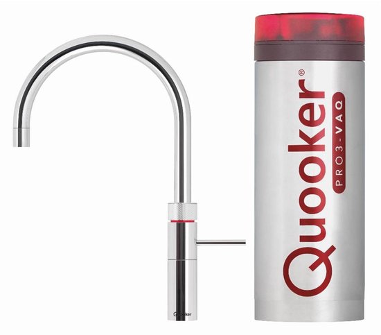 Quooker Fusion Round Chroom met PRO3 boiler 3-in-1 kokend water kraan