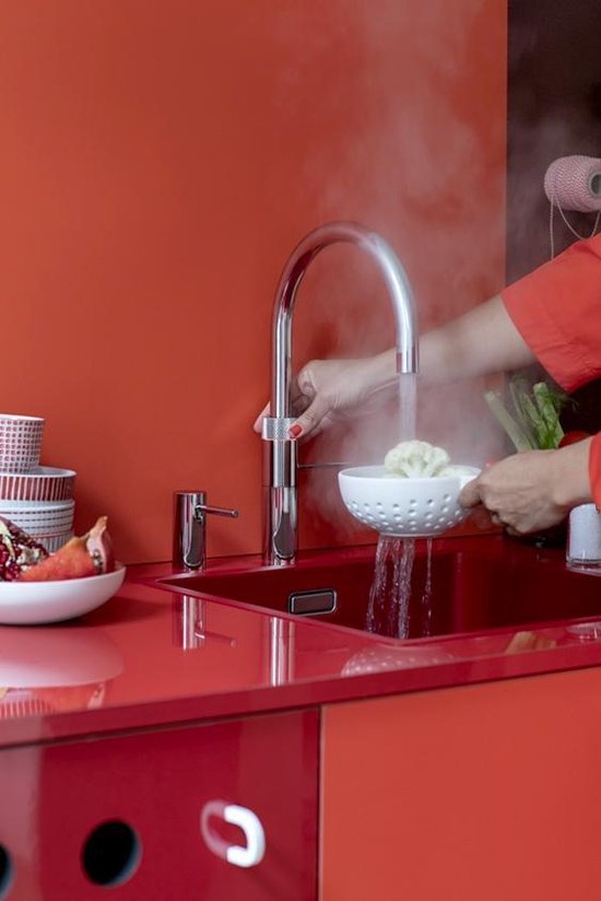 Quooker Fusion Round Chroom met PRO3 boiler 3-in-1 kokend water kraan
