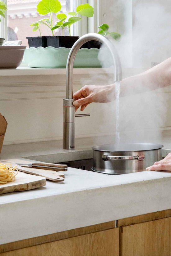 Quooker Fusion Round RVS met PRO3 boiler 3-in-1 kokend water kraan