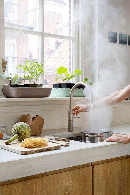 Quooker Fusion Round RVS met PRO3 boiler 3-in-1 kokend water kraan