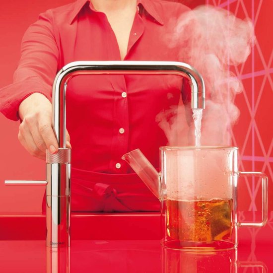 Quooker Fusion Square Chroom met COMBI boiler 3-in-1 kokend water kraan