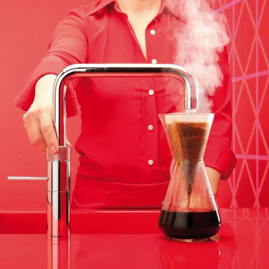 Quooker Fusion Square Chroom met COMBI boiler 3-in-1 kokend water kraan