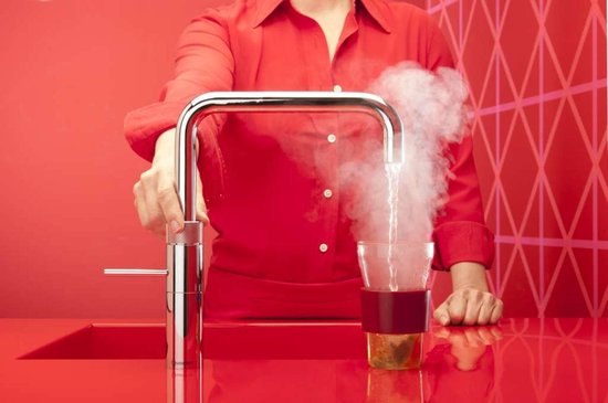 Quooker Fusion Square Chroom met COMBI boiler 3-in-1 kokend water kraan