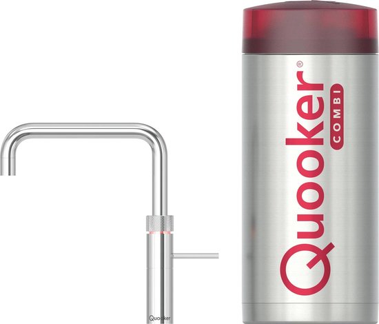 Quooker Fusion Square Chroom met COMBI boiler 3-in-1 kokend water kraan