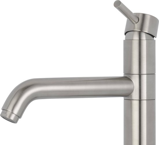 Saqu Eengreeps Keukenmengkraan Geborsteld staal