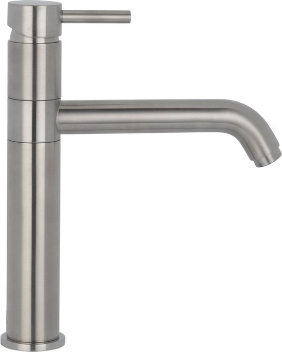 Saqu Eengreeps Keukenmengkraan Geborsteld staal