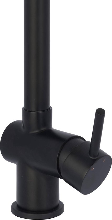 Saqu Keukenmengkraan met Hendel Mat - Zwart