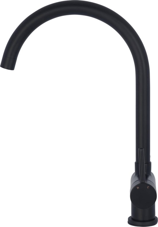 Saqu Keukenmengkraan met Hendel Mat - Zwart