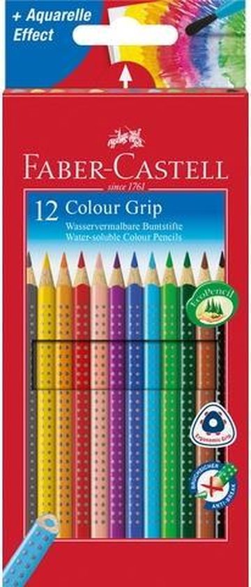 Faber Castell kleurpotlood Faber-Castell GRIP kartonnen etui a 12 stuks - Wit