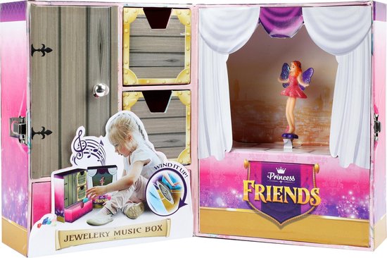 Toi-Toys juwelenkistje met muziekdoos meisjes karton - Roze