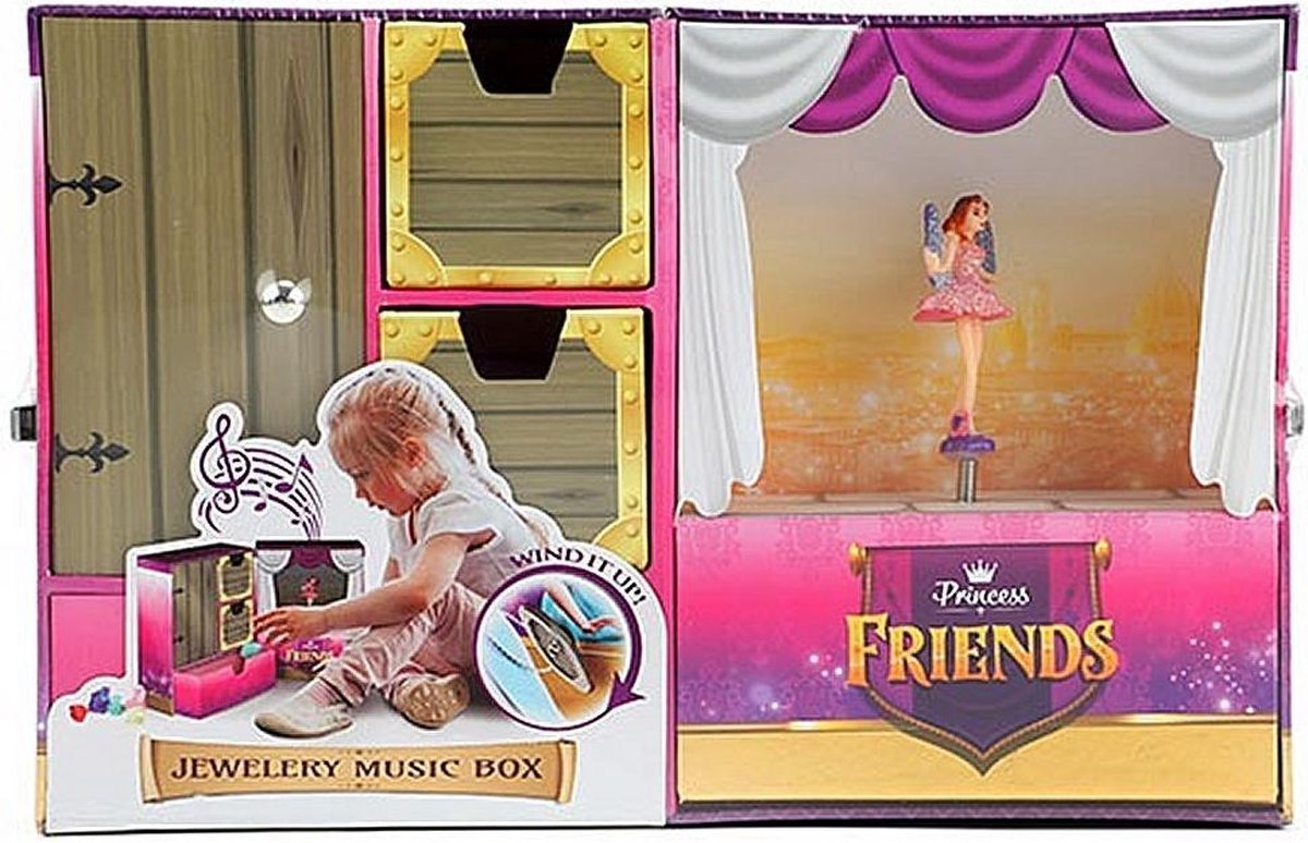 Toi-Toys juwelenkistje met muziekdoos meisjes karton - Roze