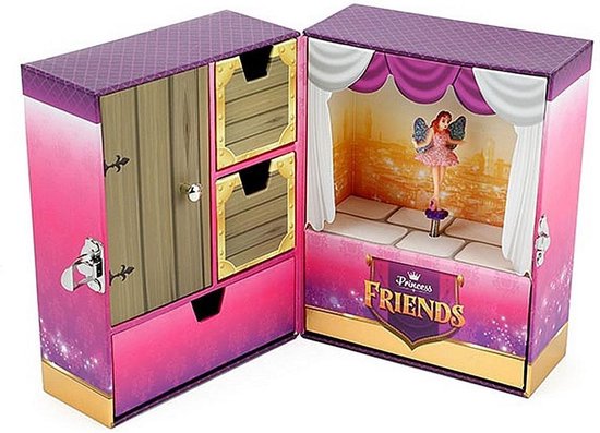 Toi-Toys juwelenkistje met muziekdoos meisjes karton - Roze