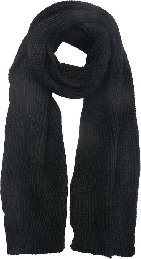 Clayre & Eef sjaal 28x200 cm zwart