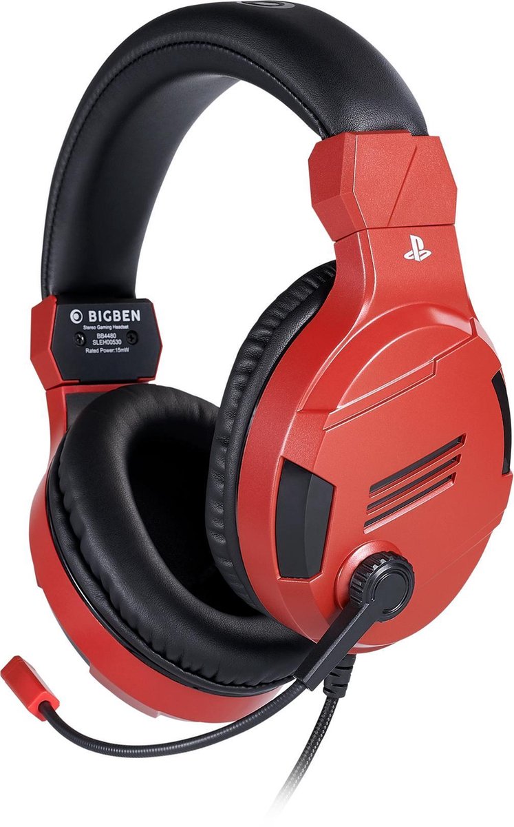 Bigben Official Licensed PS4 & PS5 V3 Stereo Gaming Headset - Rood