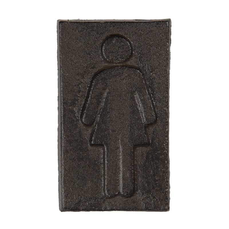 Clayre & Eef - toiletbordje dames 6*1*11 cm ijzer - 6Y3901 - Bruin