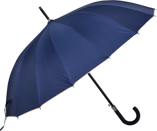Clayre & Eef Paraplu - Ø 60 cm - blauw - polyester - stippen - juleeze - JZUM0025BL
