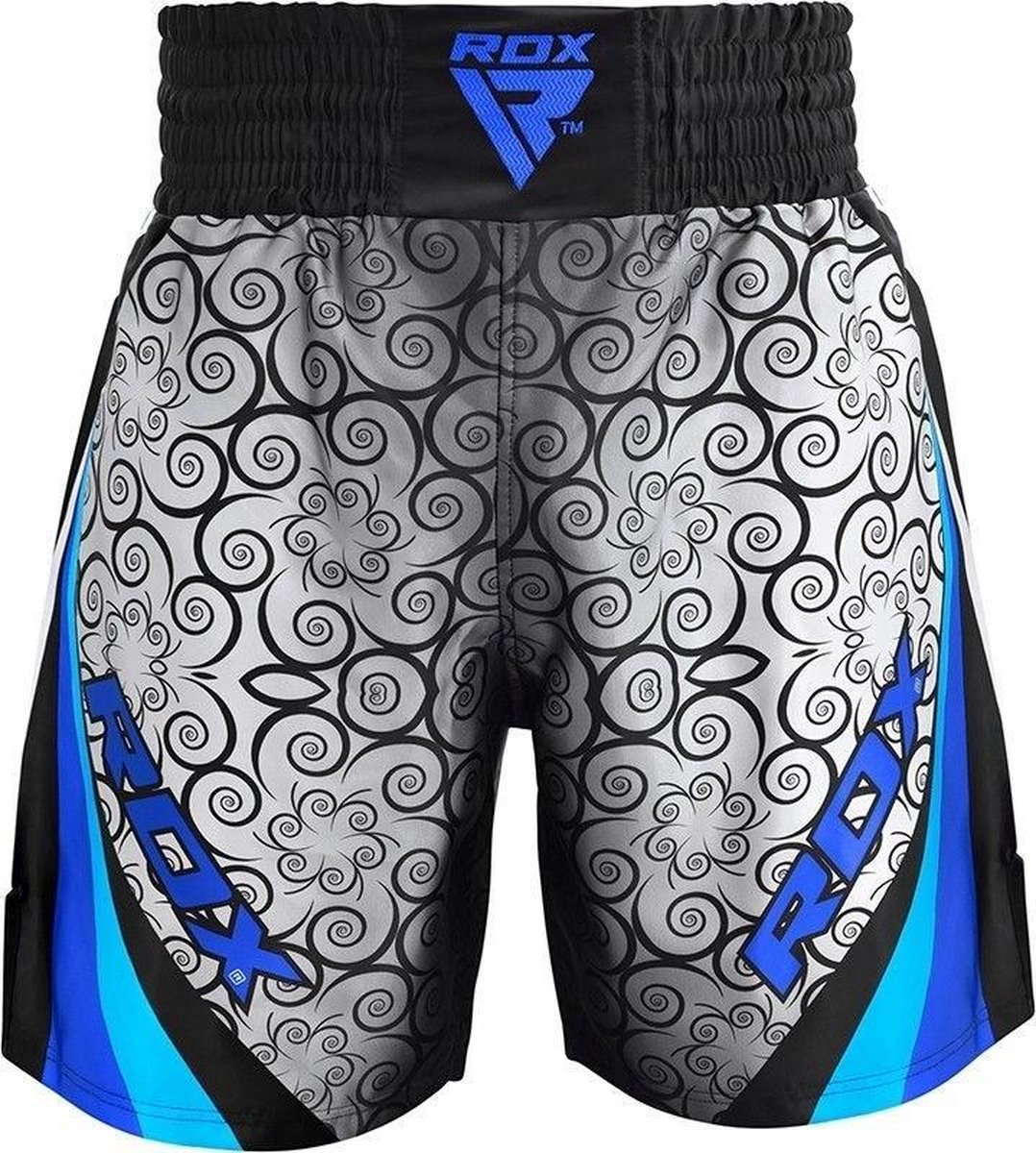 RDX Sports RDX BSS Boxing Training Shorts Satin R2 - - Blauw