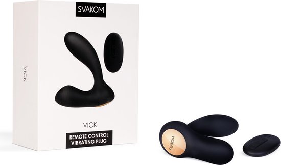SVAKOM Vick Prostaat Vibrator Met Afstandsbediening - Zwart